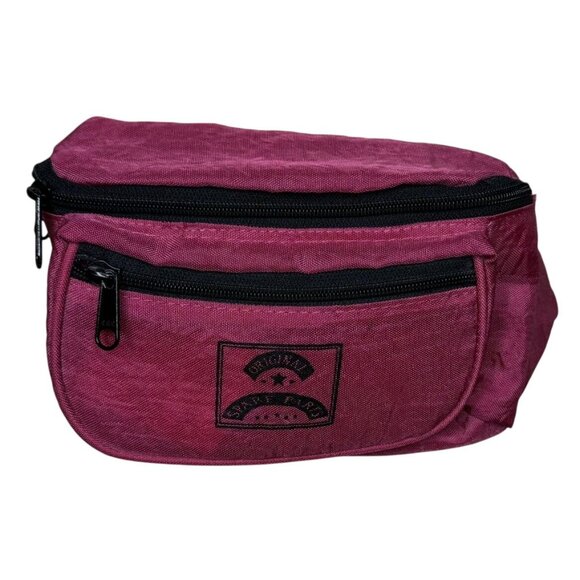 Vintage 90s Magenta Nylon Fanny Pack Waist Bag, Original Spare Parts Brand, 90s - Picture 1 of 11